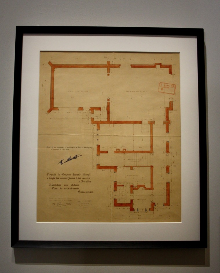 Plan de maison de Fernand Khnopff